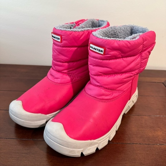 Hunter Insulated Intrepid Pink Waterproof Snow Boots size UK 3 US 4 - Picture 3 of 16